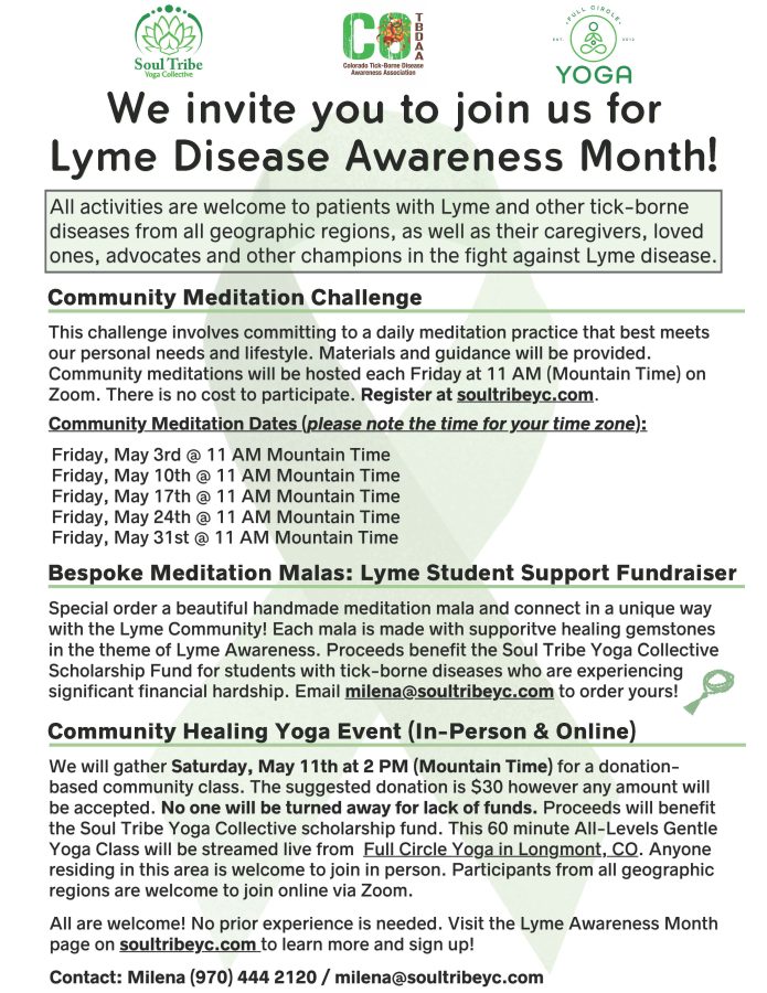 Lyme Awareness Month Activities Flyer